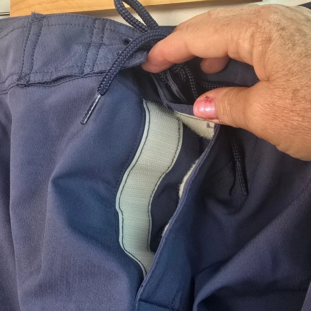 Vineyard Vines Mens Board Shorts Navy Blue Striped Side Panels Sz 42 Swim Trunks